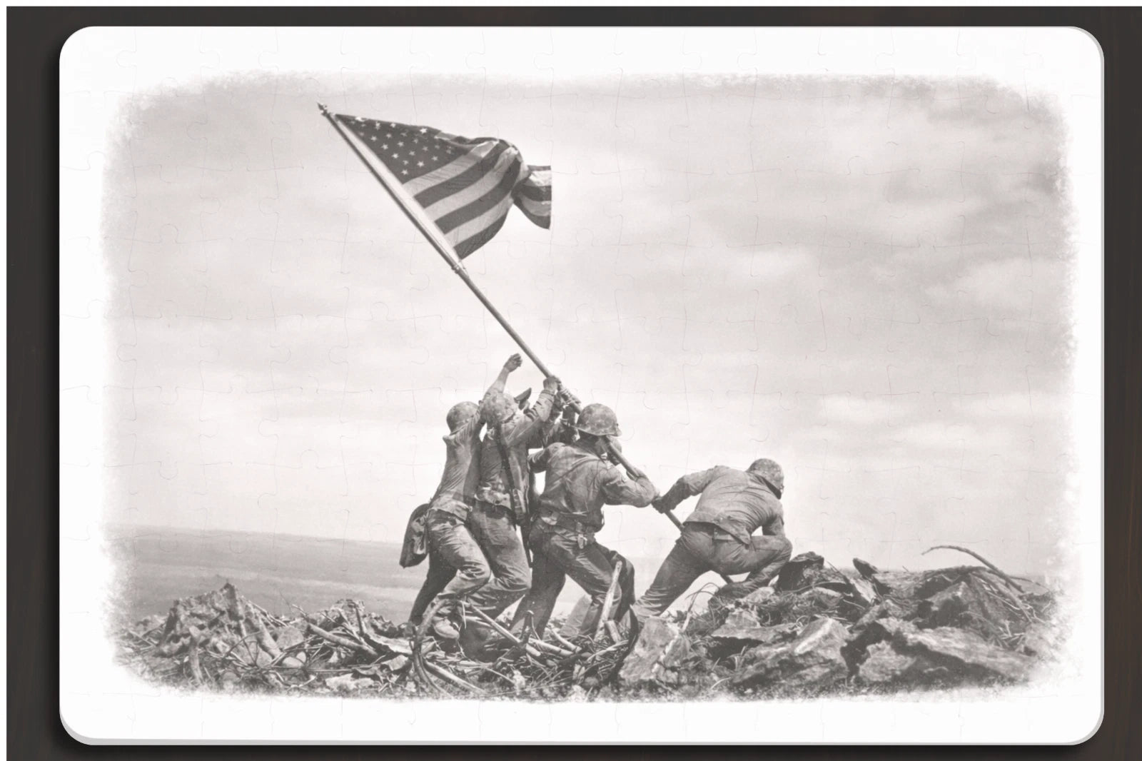 Iwo Jima Flag Raising Historical Puzzle – Joe Rosenthal 1945, 120 Pieces