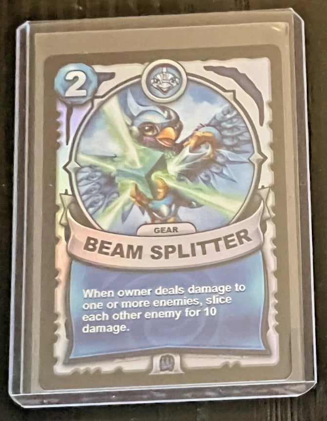 Beam Splitter SILVER FOIL Battlecast Skylanders CCG Card (Rare - Blue) GEAR