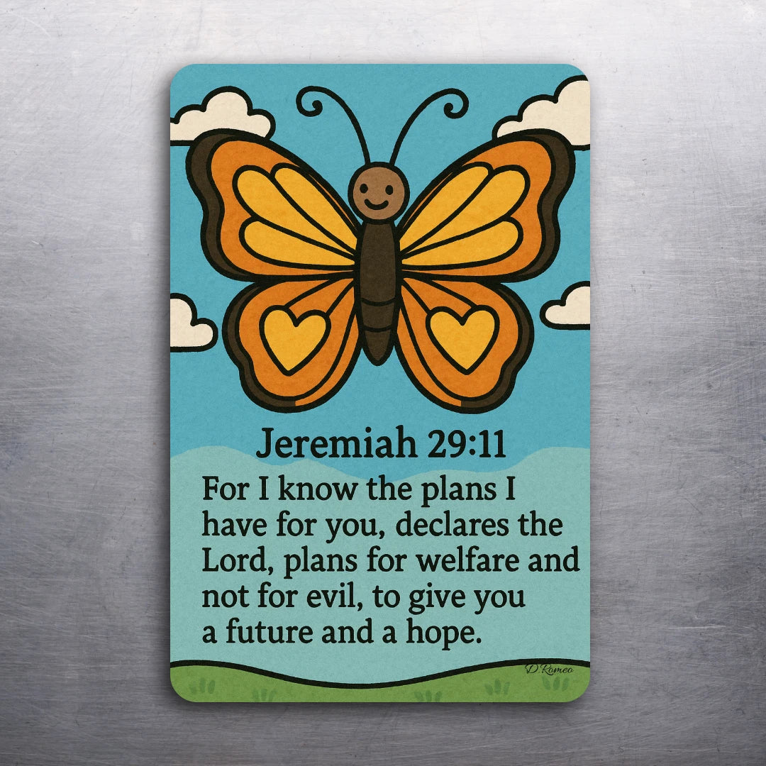 3" x 2 Bible Verse Jeremiah 29:11 Spiritual Fridge Refrigerator Magnet (D.Romeo)