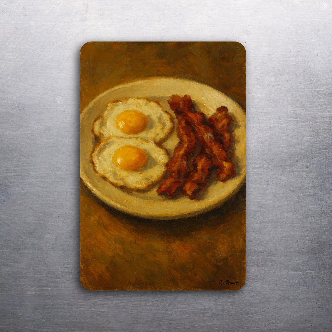 3x2 FOOD EGGS & BACON Breakfast Kitchen Fridge Refrigerator Car Magnet (D.Romeo)