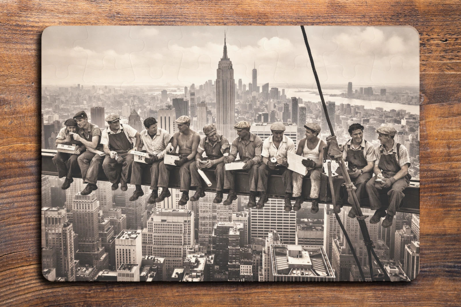 7.5 x 5.1 Inches Lunch atop a Skyscraper - Unknown, 1 48-Piece Mini Art Puzzle