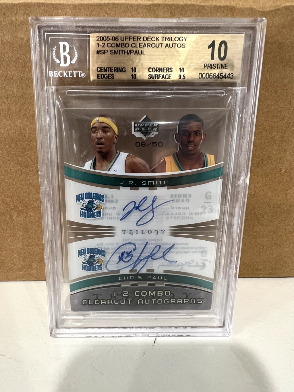 2005-06 Upper Deck Trilogy Glass Autos Chris Paul RC #'d /50 BGS 10 & Auto10