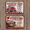 10" x 7" Metal Sign Aluminum UW Wisconsin Dorm Decor Badgers Collection – Choose