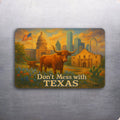 3x2 "Don't Mess with Texas" Longhorns State Refrigerator Magnet (D.Romeo)