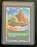 All You Can Eat SILVER FOIL Battlecast Skylanders CCG Card (Rare - Blue)