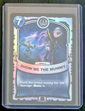 Show Me The Mummy SILVER FOIL Battlecast Skylanders CCG Card (Epic - Purple)