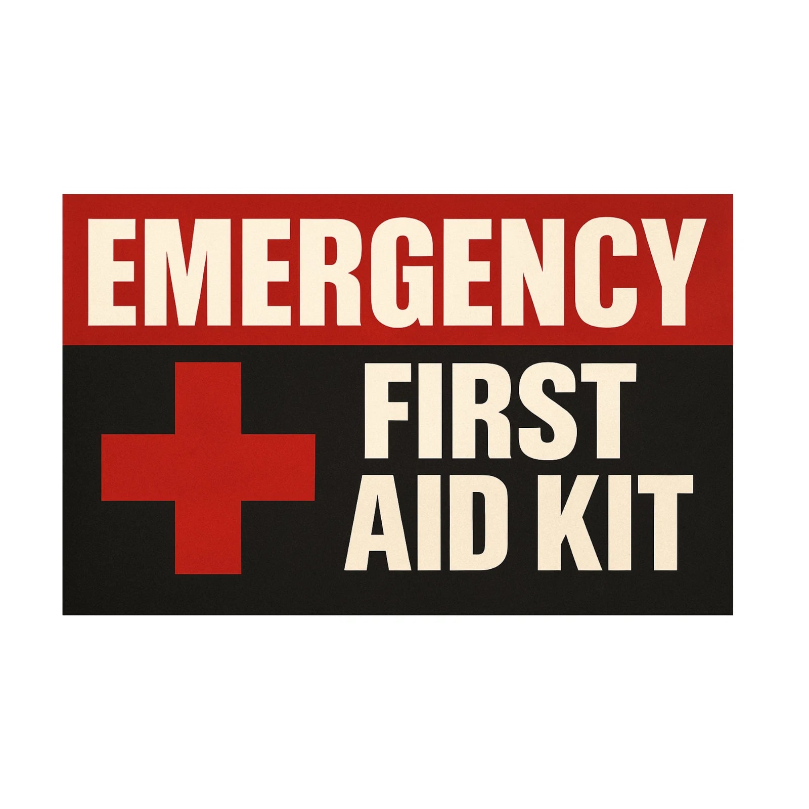 OSHA Safety vinyl First Aid Kit Sticker - decal sign medical