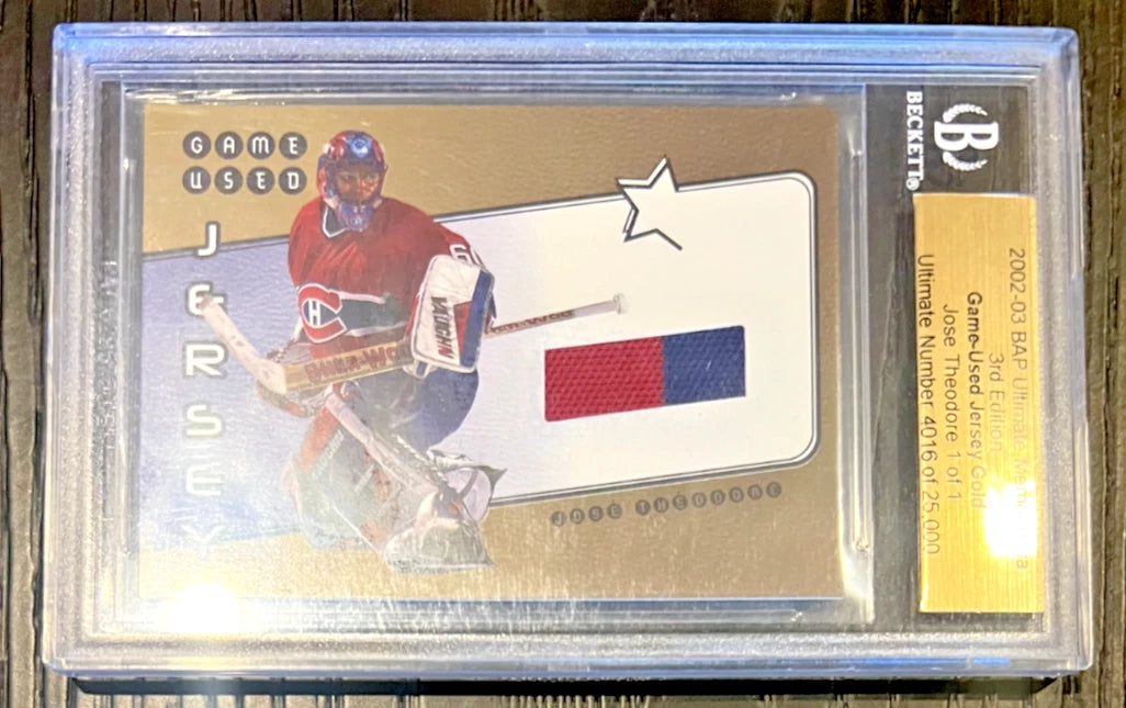 BGS 2002-03 ITG Be A Player Ultimate Memorabilia 3rd Edition #d 1/1 Jose Thodore