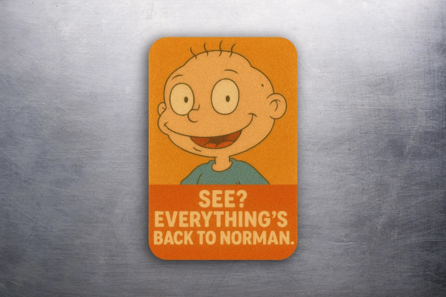 3x 2 Vintage 90's Rugrats Tommy Pickles Norman Art Fridge Refrigerator Magnet