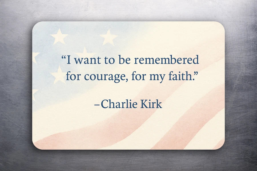 2x3 Charlie Kirk Quote Faith American Flag Political Fridge Refrigerator Magnet