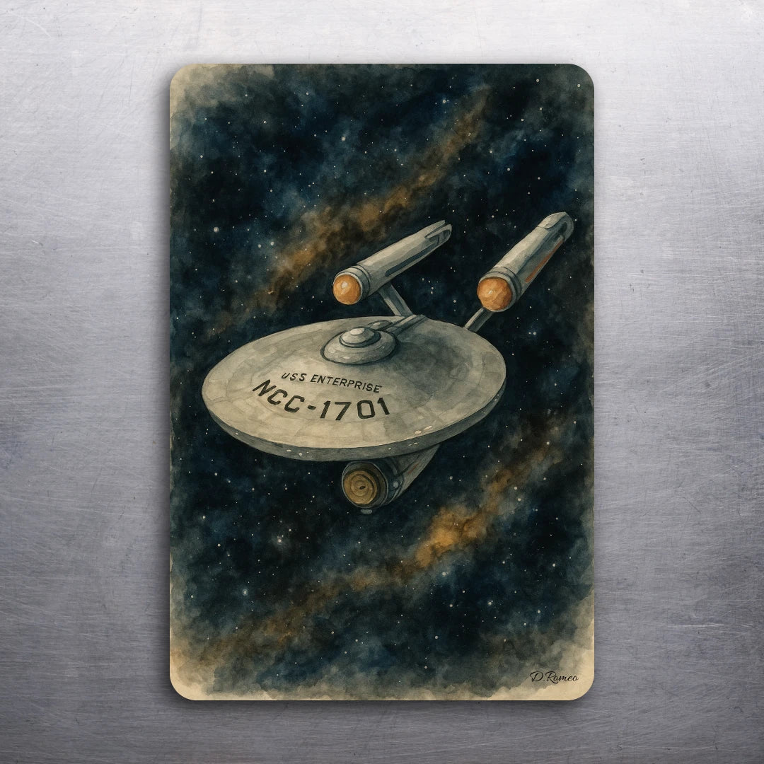 3x 2 USS Enterprise Star Trek Art Fridge Refrigerator Race Car Magnet (D.Romeo)