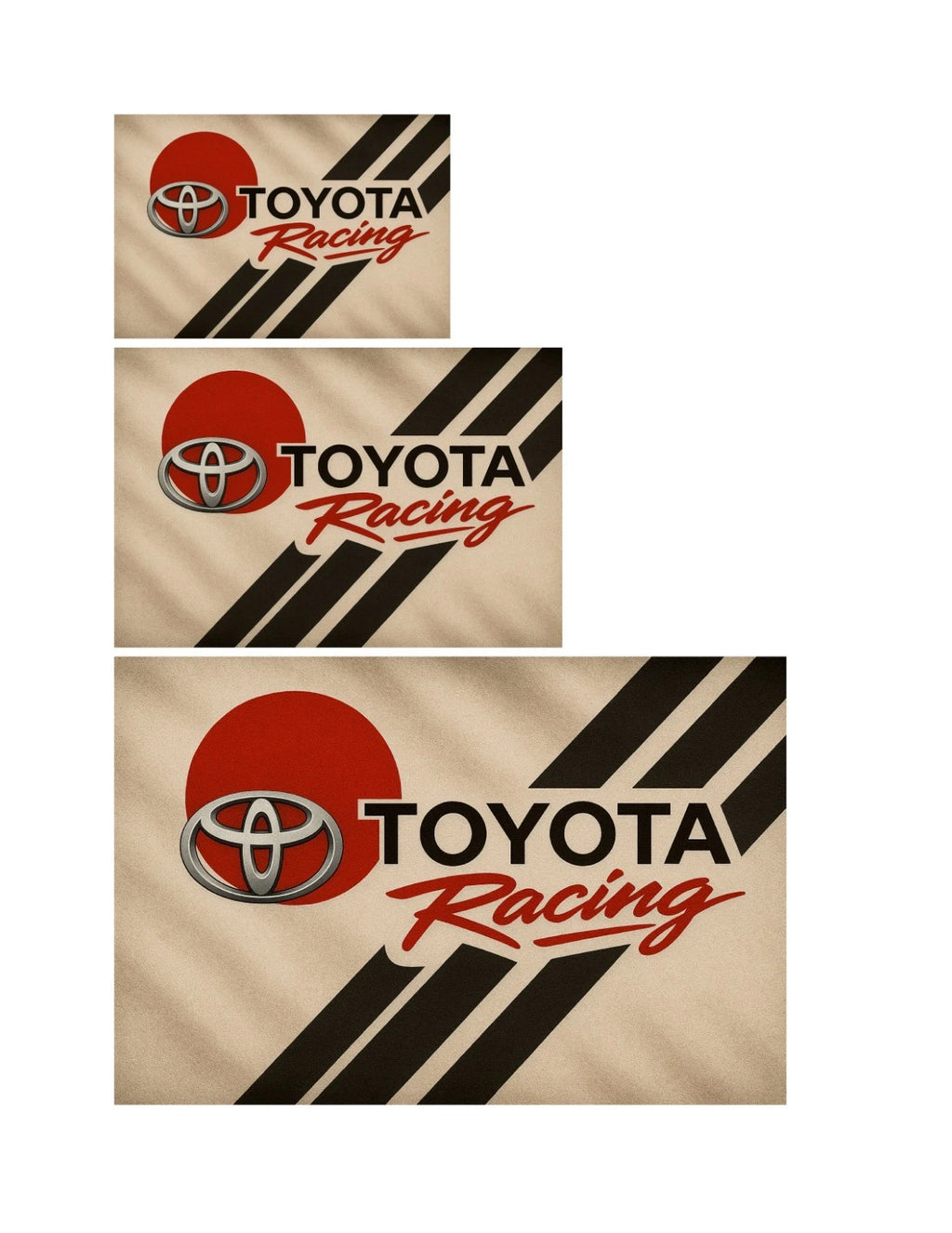 Toyota Racing Japan Car Sticker Logo Vinyl Decal (Group of 2) - Different Sizes