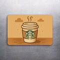 3x2 Vintage Style Starbucks Coffee Cup Art Fridge Refrigerator Magnet (D.Romeo)