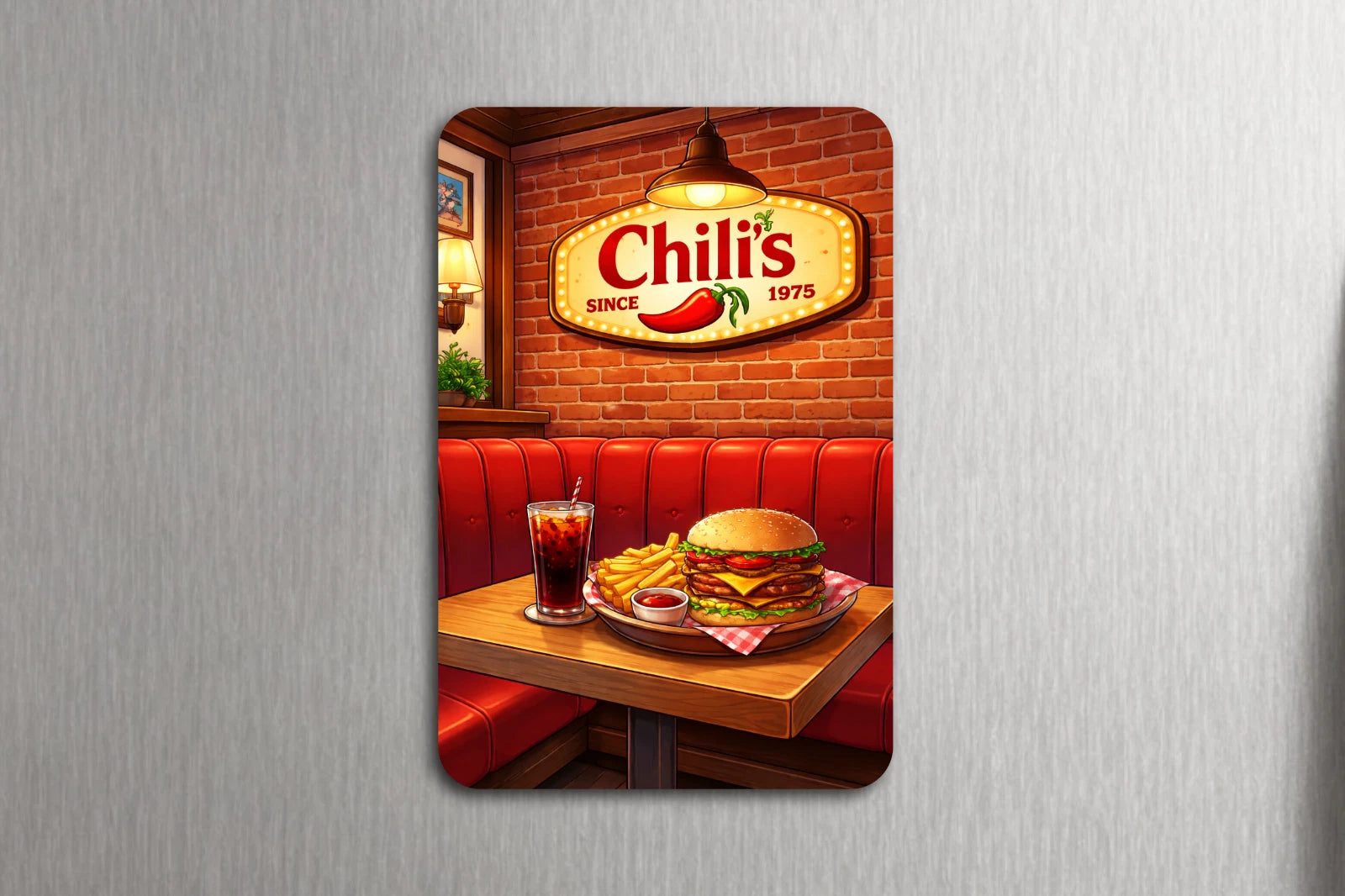 3x 2 Chili's Restaurant Food Iconic America Art Fridge Refrigerator Magnet