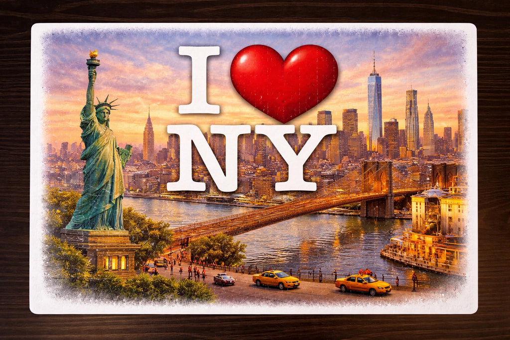 I Love New York City Art Puzzle 120 Pieces | I ❤️ NY Cityscape