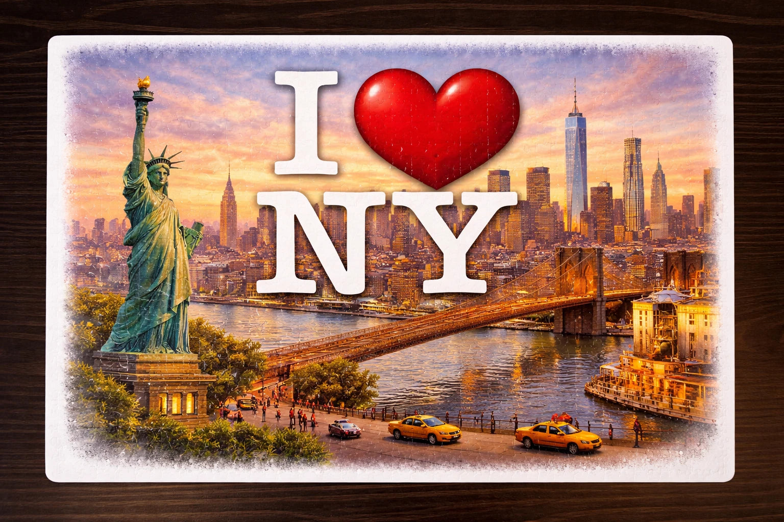 I Love New York City Art Puzzle 120 Pieces | I ❤️ NY Cityscape