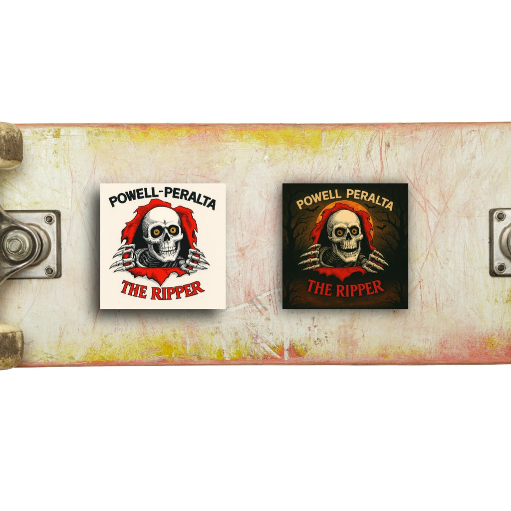 Skateboard Skating GLOSSY Powell Peralta The Ripper Art Stickers - Group of 2