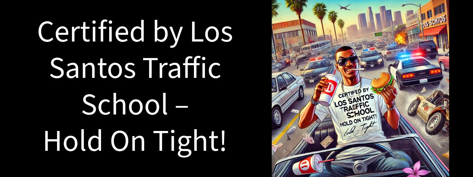 3x8 GTA 5 CERTIFIED TRAFFIC SCHOOL - Vinyl Decal Car Bumper Sticker - CHOOSE