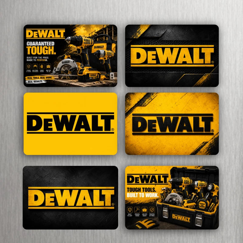 3 x 2 DeWALT Industrial Toolbox Style Magnet Magnets - Choose Your Design