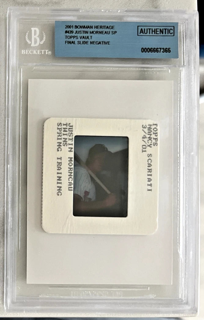 BGS Justin Morneau Twins 2001 Bowman Heritage 1/1 RC Topps Vault FINAL SLIDE