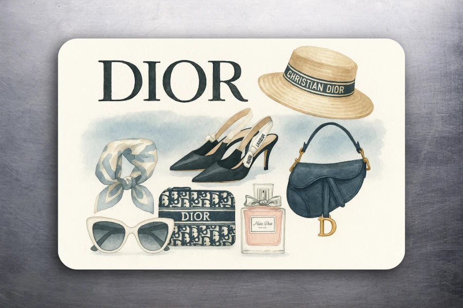 3 x 2 DIOR Iconic Items Collection FASHION Fridge Refrigerator Magnet