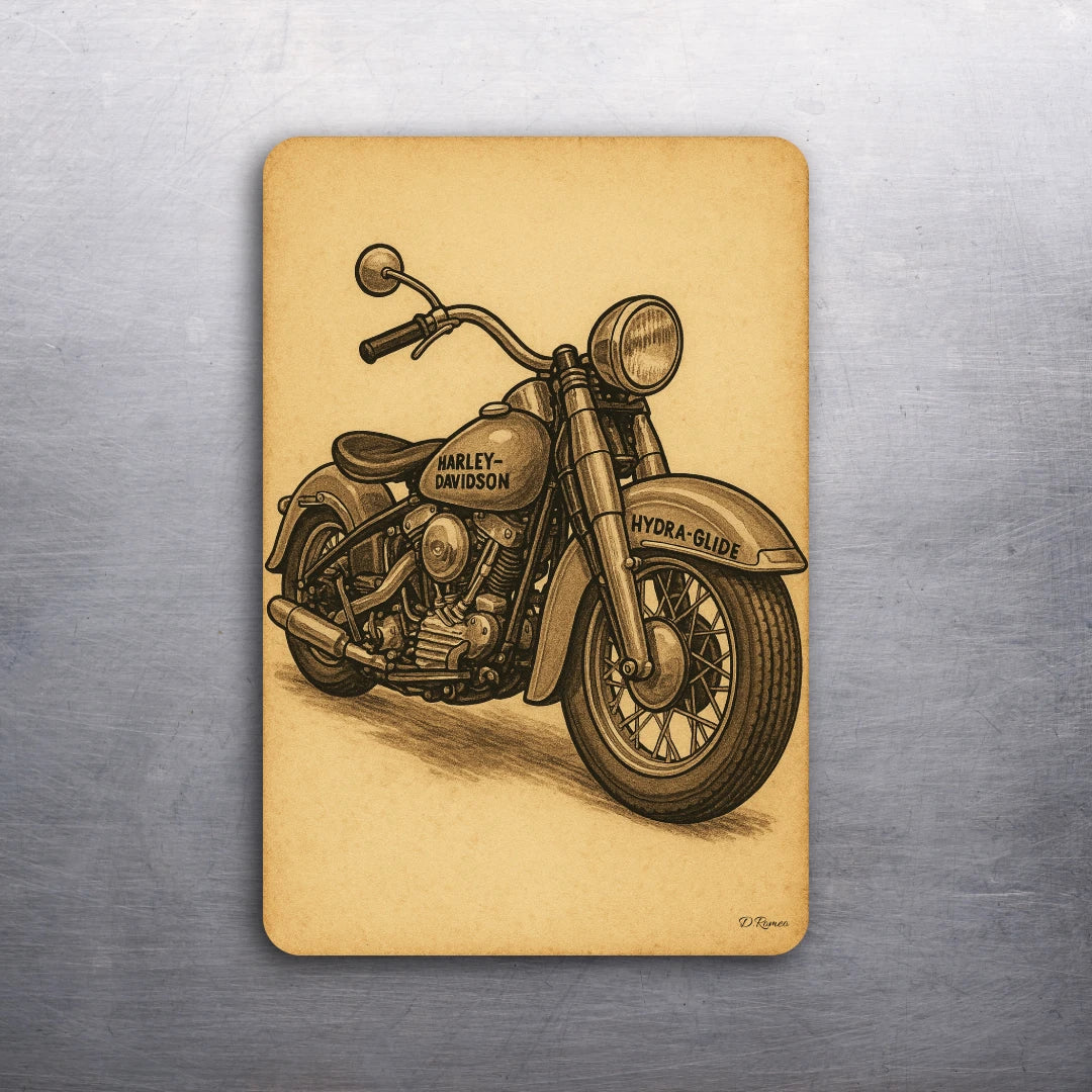 3 x 2 HARLEY DAVIDSON (Fat Boy, Knucklehead, Sportster) D.Romeo Magnet - Choose
