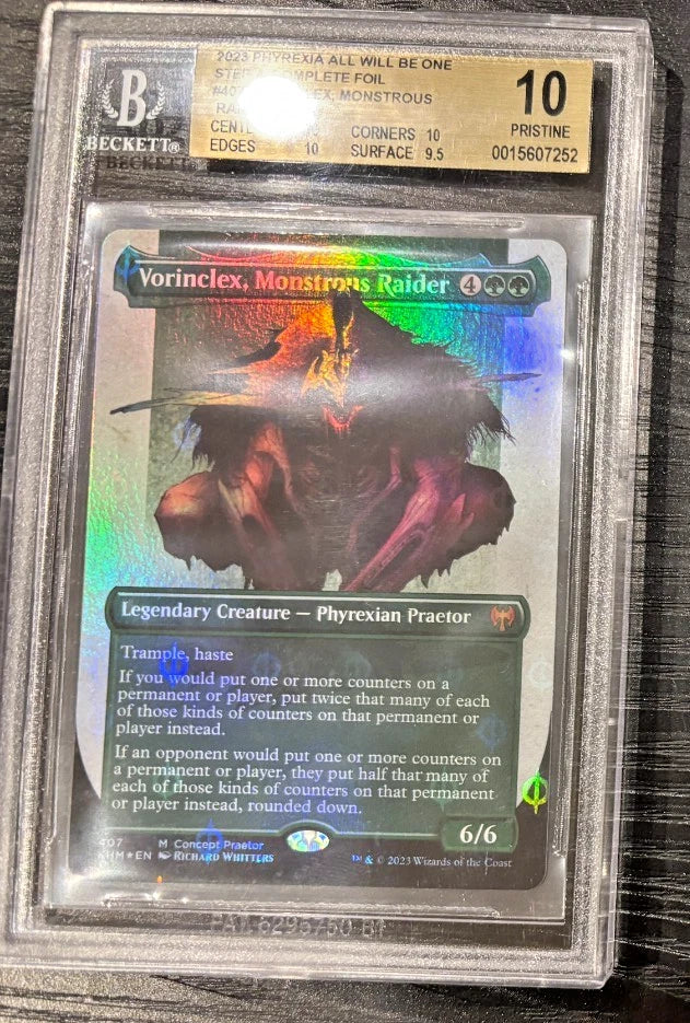 1/1 BGS 10 MTG Vorinclex Monstrous Raider Step & Compleat Foil Kaldheim #407