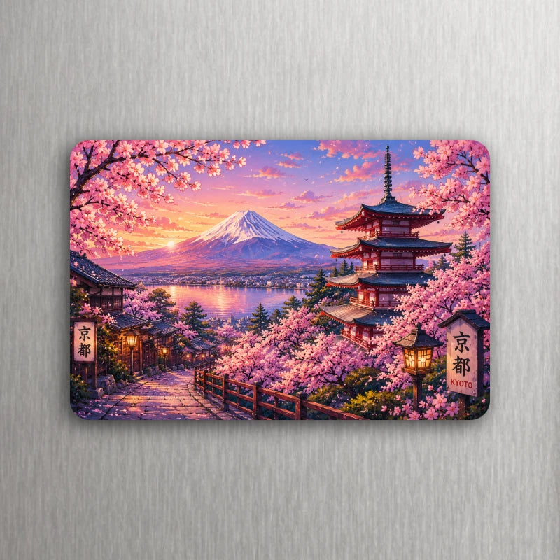 Japan Anime Art (Nara, Tokyo, Shibuya, Cherry Blossoms, Kyoto) Magnet – Choose