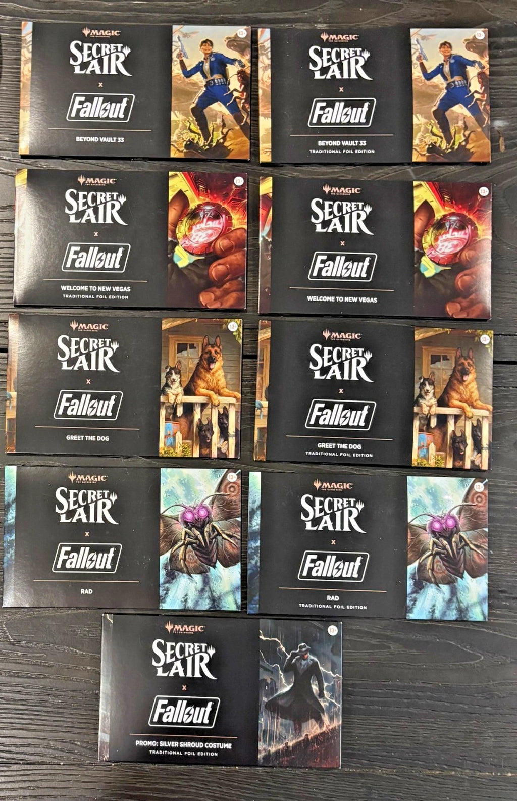 The Built to Last Everything Bundle Secret Lair Fallout Foil & Non Foil 8x SET s