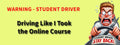 3x8 WARNING STUDENT DRIVER ONLINE COURSE AUTO AUTOMOBILE FUNNY BUMPER STICKER