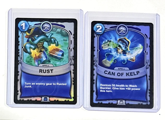 Rust SILVER FOIL Battlecast Skylanders CCG Card (Rare - Blue)