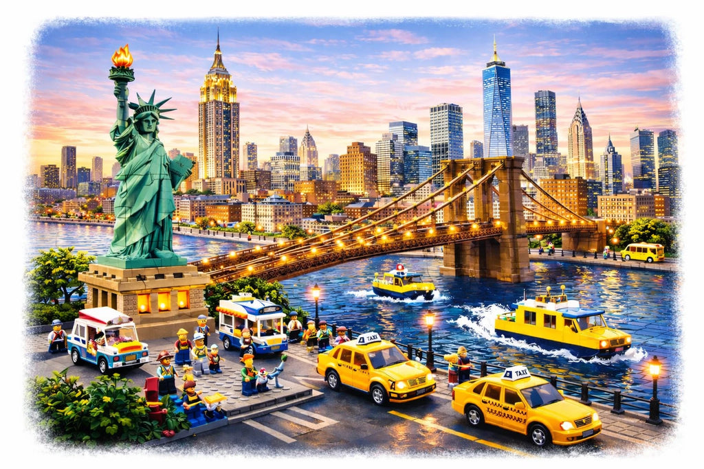 New York Style Puzzle 120 Pieces | NYC Skyline Statue of Liberty