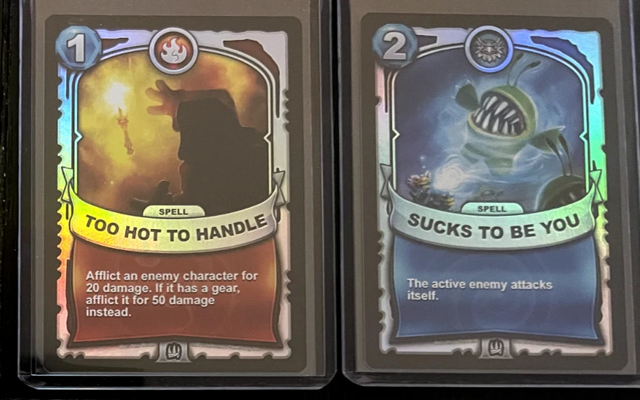Too Hot To Handle SILVER FOIL Battlecast Skylanders CCG Card