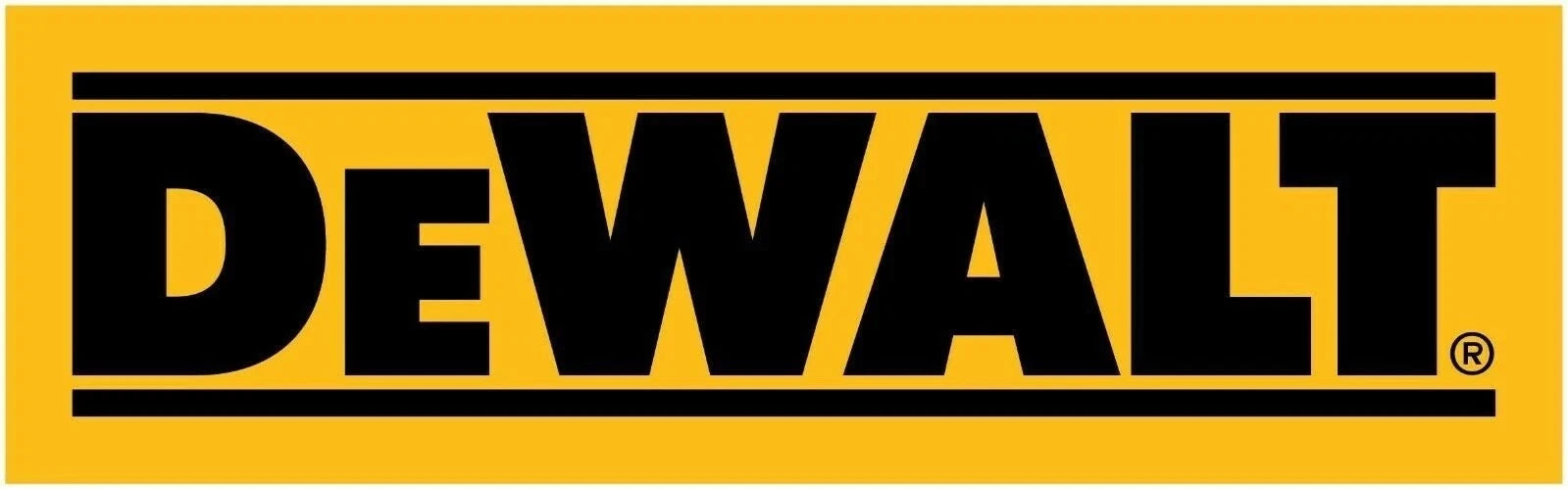 Dewalt Tools Black Text Logo Vinyl Decal (Group of 2) - Different Sizes