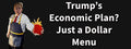 3x8 VINYL DONALD TRUMP DOLLAR MENU AUTO AUTOMOBILE POLITICAL BUMPER STICKER