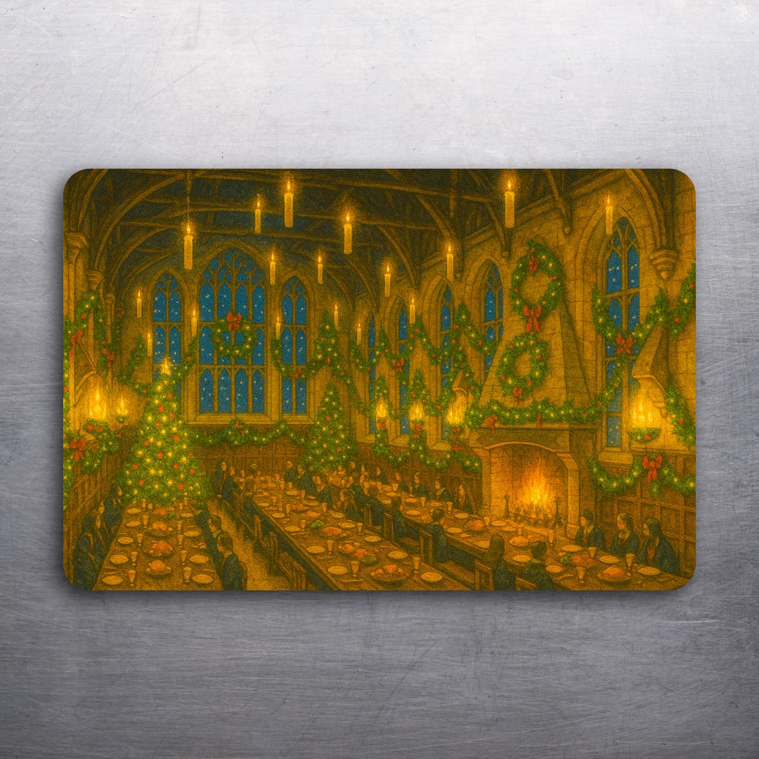3x 2 Harry Potter Hogwarts The Great Hall Christmas Fridge Refrigerator Magnet