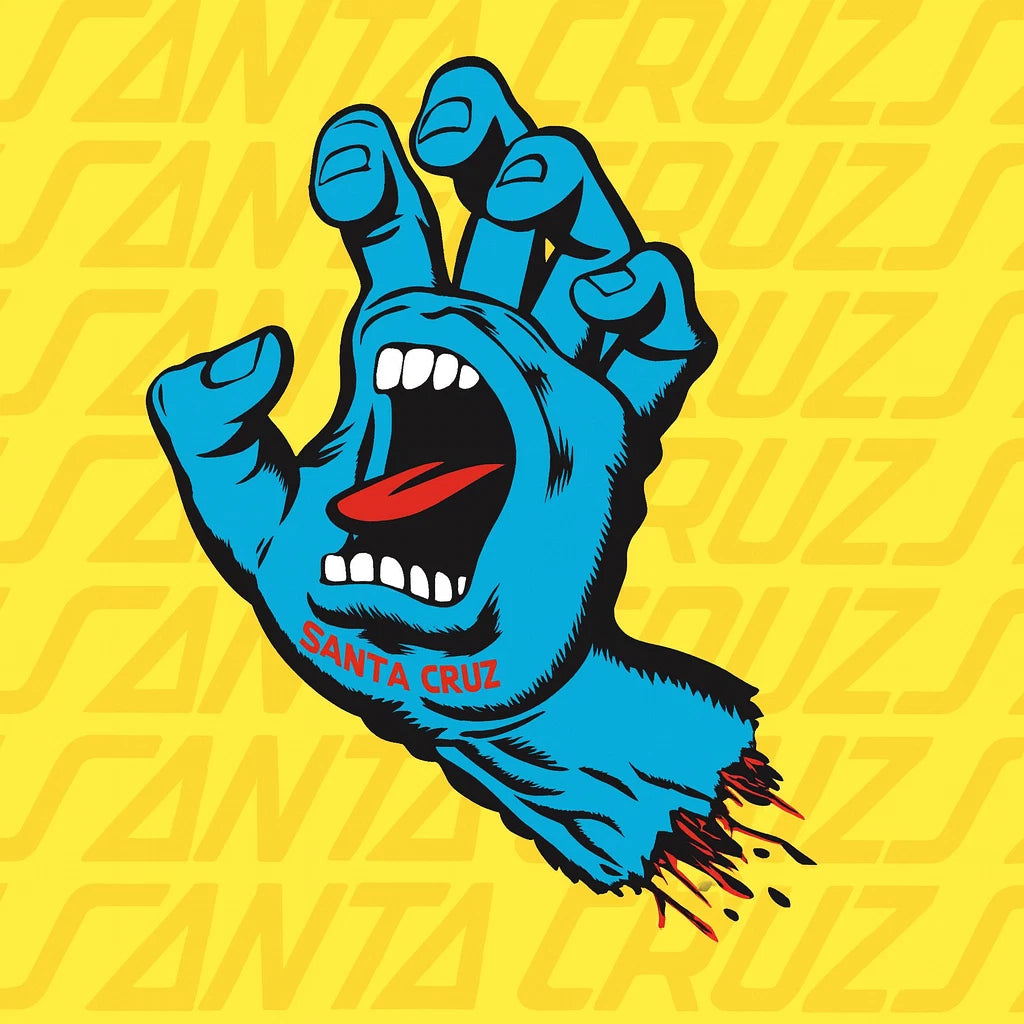 Skateboard Skating GLOSSY Santa Cruz Screaming Hand Art Stickers - Group of 4