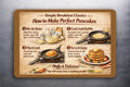 3x2 FOOD Perfect Fluffy Pancakes RECIPE Kitchen Fridge Refrigerator Magnet