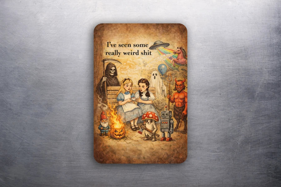 3x2 FUNNY Weird Cat Grim Dorthy Gnome UFO Reaper Fridge Refrigerator Magnet
