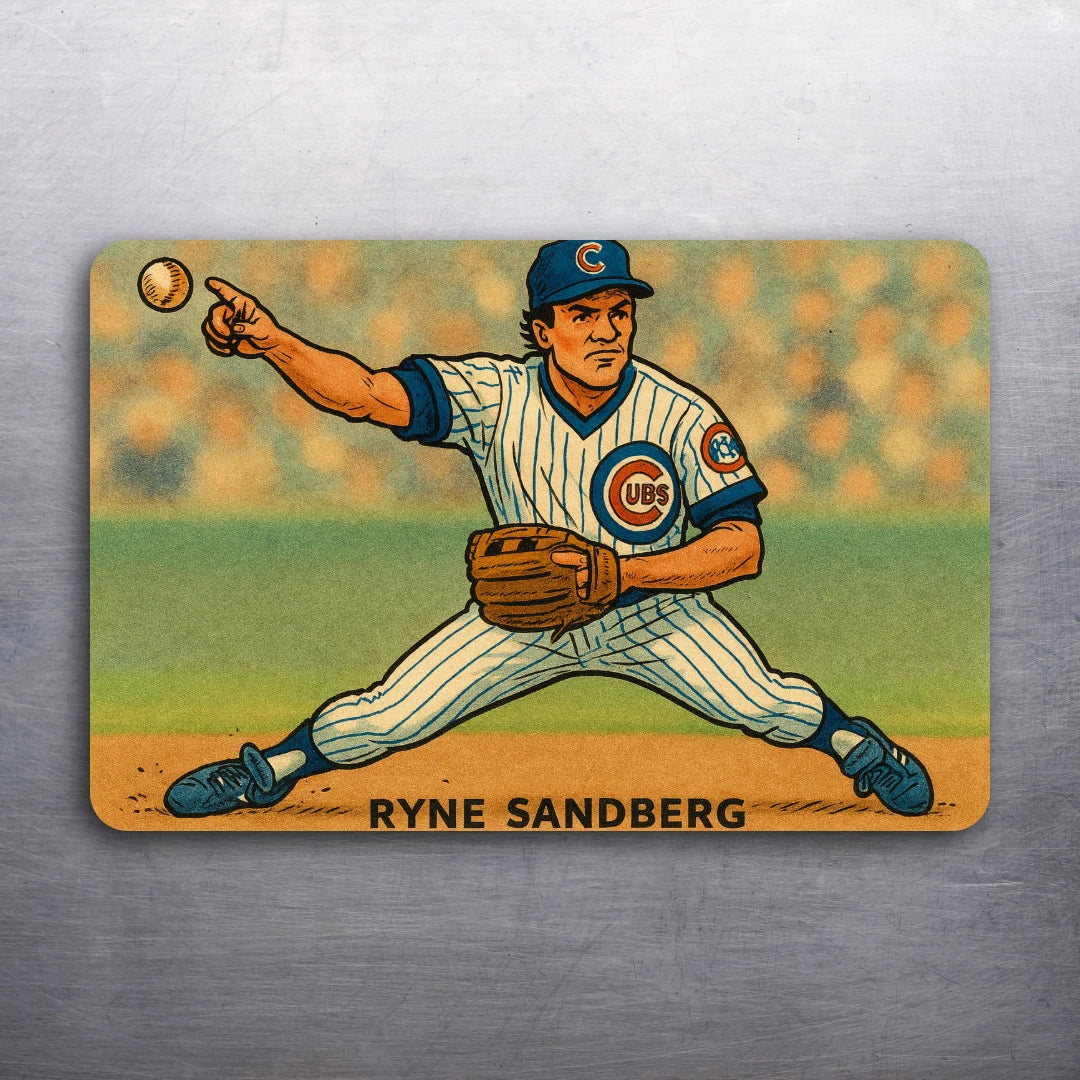 3 x 2 Ryne Sandberg Chicago Cubs Art (D.Romeo) Fride Refrigerator Car MAGNET