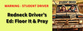 3x8 WARNING REDNECK STUDENT DRIVER AUTO AUTOMOBILE FUNNY BUMPER STICKER
