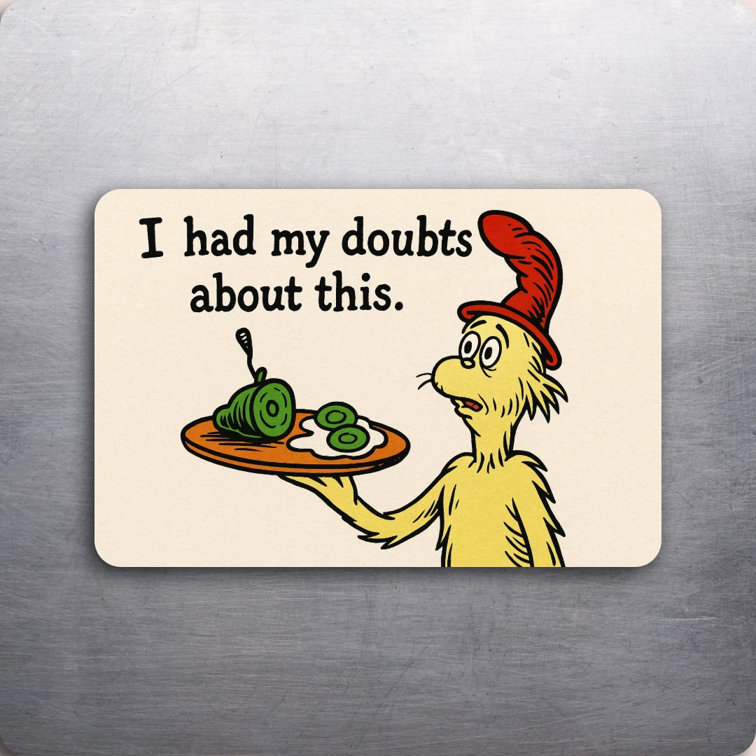 3x2 Vintage Dr. Seuss Green Eggs and Ham Funny Fridge Refrigerator Magnet