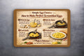 3x2 FOOD Perfect Fluffy Scrambled Eggs RECIPE Kitchen Fridge Refrigerator Magnet