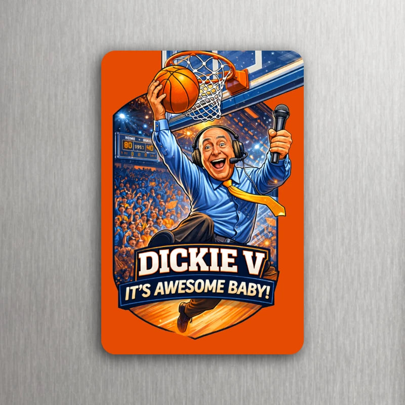 3x2 Sports Dickie V Dick Vitale (It's Awesome Baby) Fridge Refrigerator Magnet