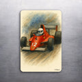 3x 2 Ferrari 500 Formula F1 Art Fridge Refrigerator Race Car Magnet (D.Romeo)