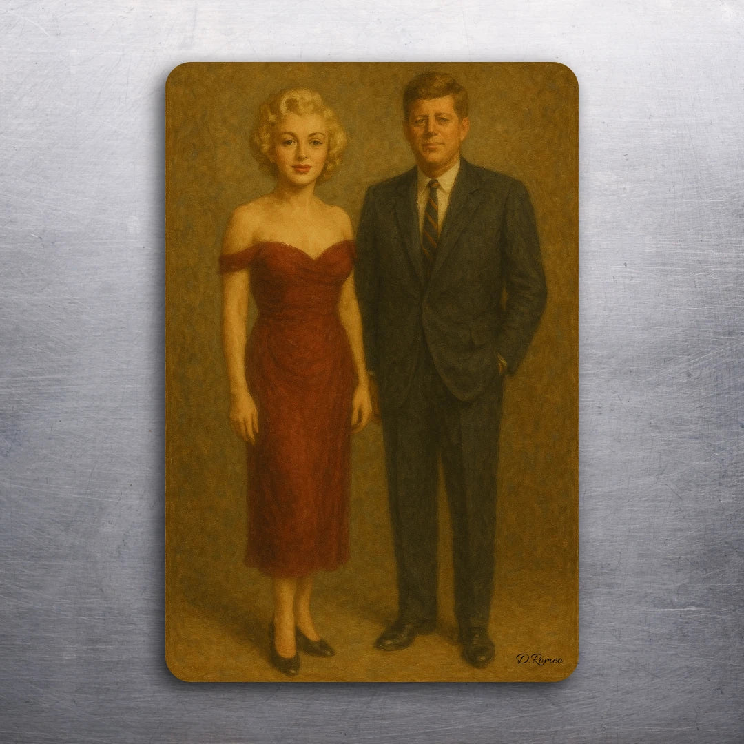 3x 2 Vintage Marilyn Monroe & JFK Oil Art Fridge Refrigerator Magnet (D.Romeo)