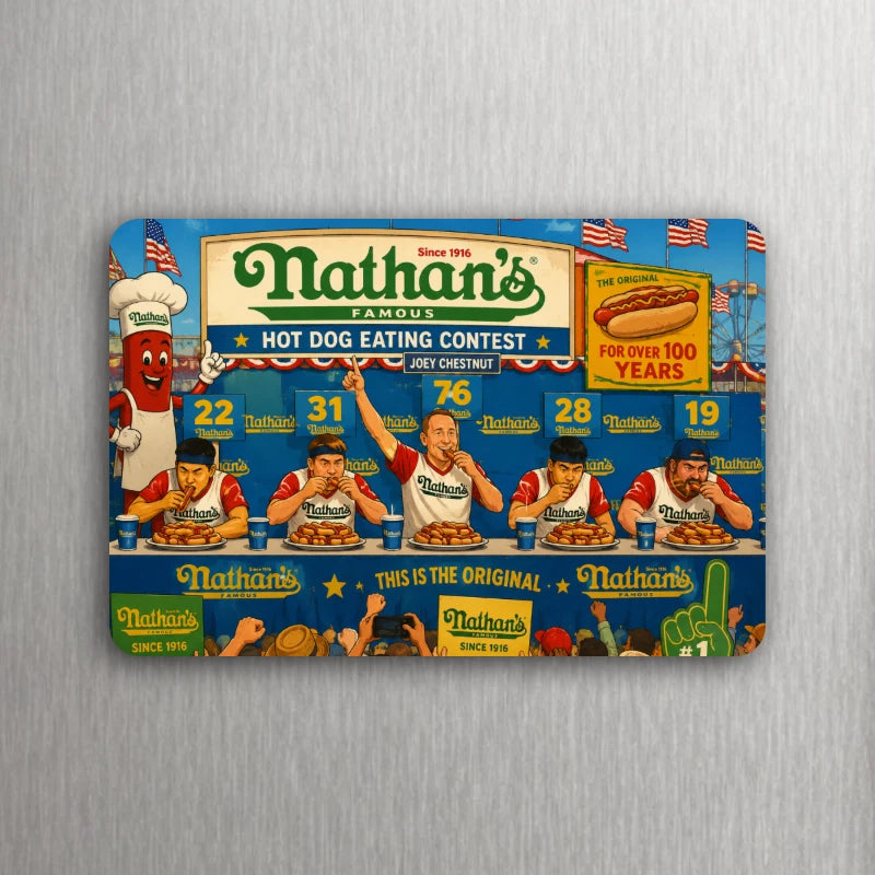 🌭 Fast Food Collection – Nathan’s Famous Coney Island Cartoon Art 🎡 - CHOOSE