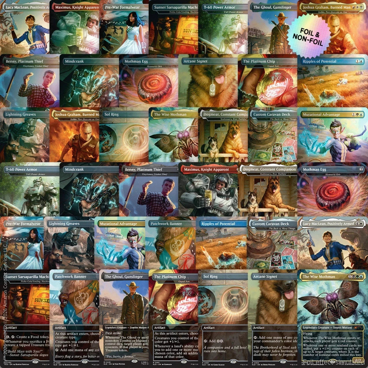 The Built to Last Everything Bundle Secret Lair Fallout Foil & Non Foil 8x SET s