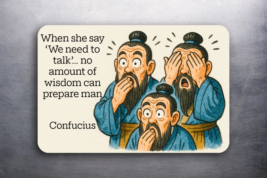 3x2 Funny Confucius Quote Saying Fridge Refrigerator Magnet (D.Romeo)