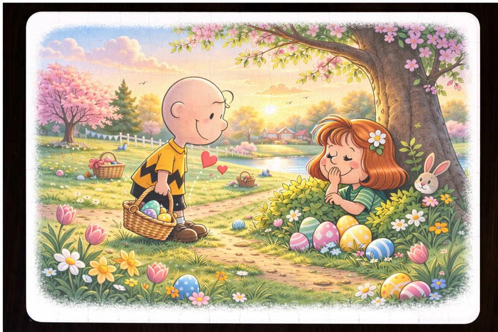 Charlie Brown Peanuts Easter Romance – 120-Piece Springtime Puzzle Gift